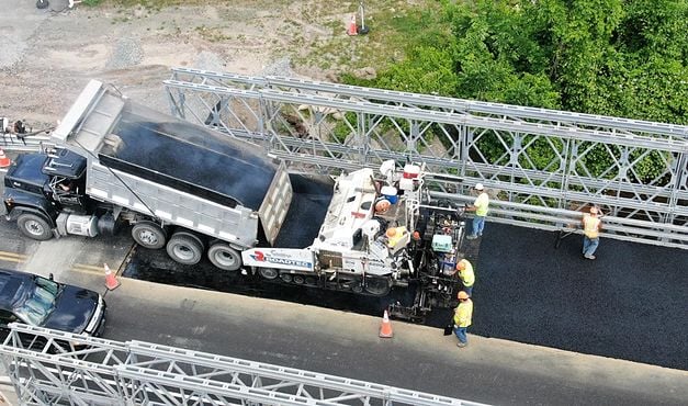 road being paved