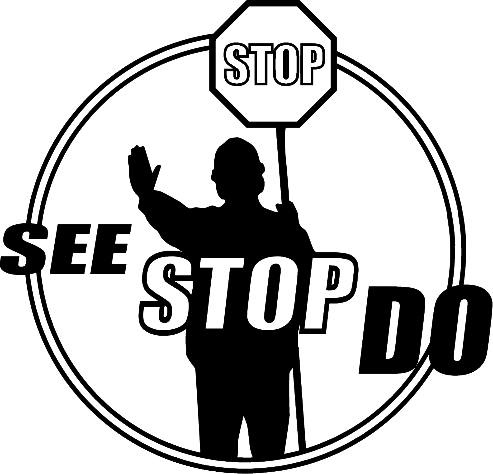 silhouette of person doing stop motion and holding stop sign