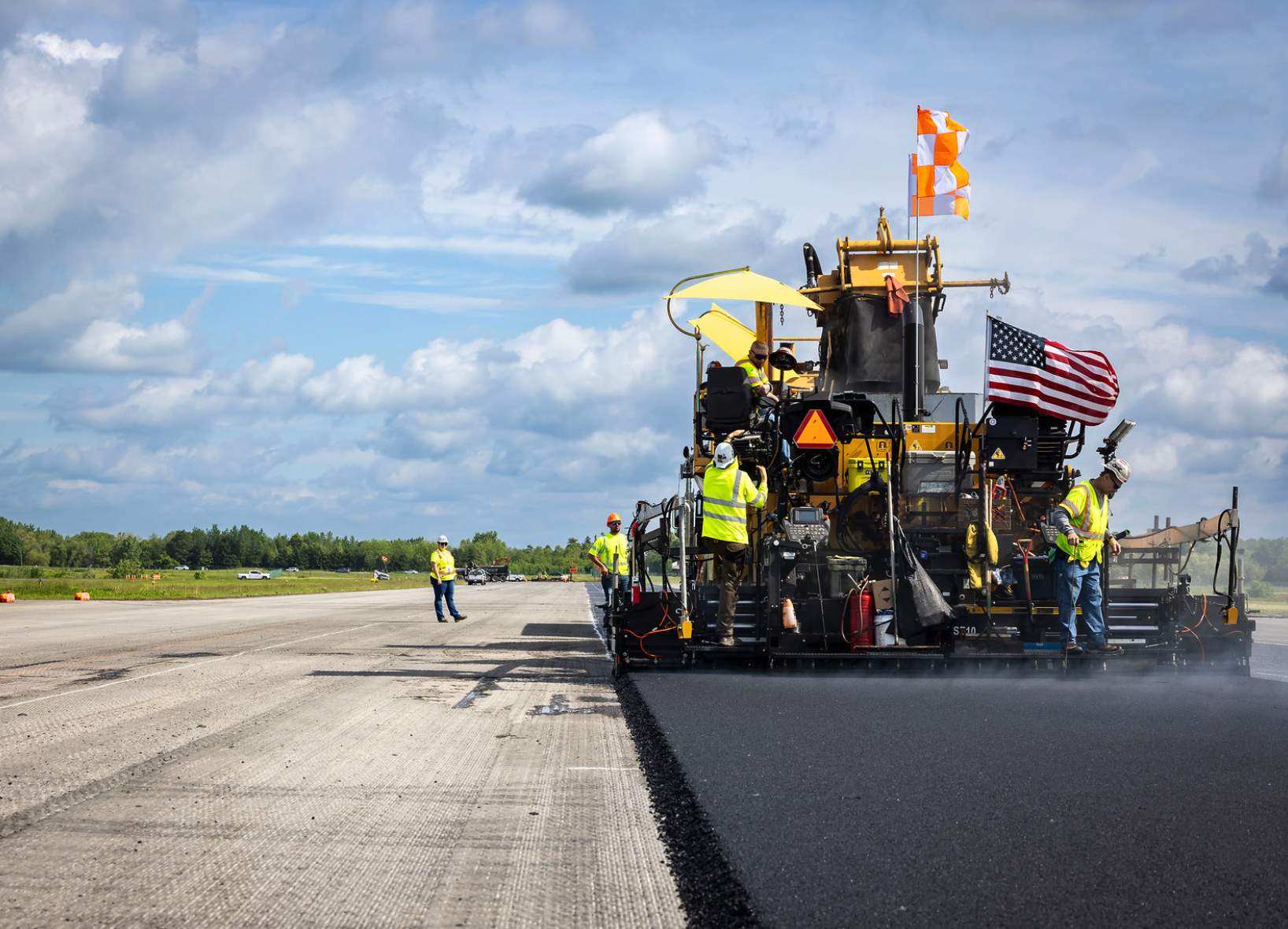 Paving job, Callanan industries, Albany airport