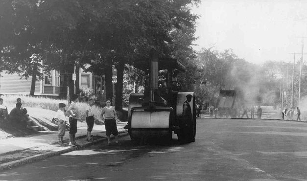 paving a street